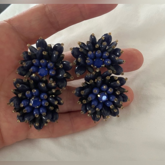 Banana republic blue statement necklace and earrings. Worn once. - Picture 3 of 3